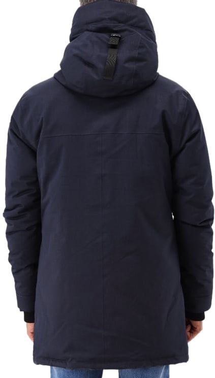 Nobis Nobis Parka Jas Blauw Pierre Crosshatch Navy Blauw