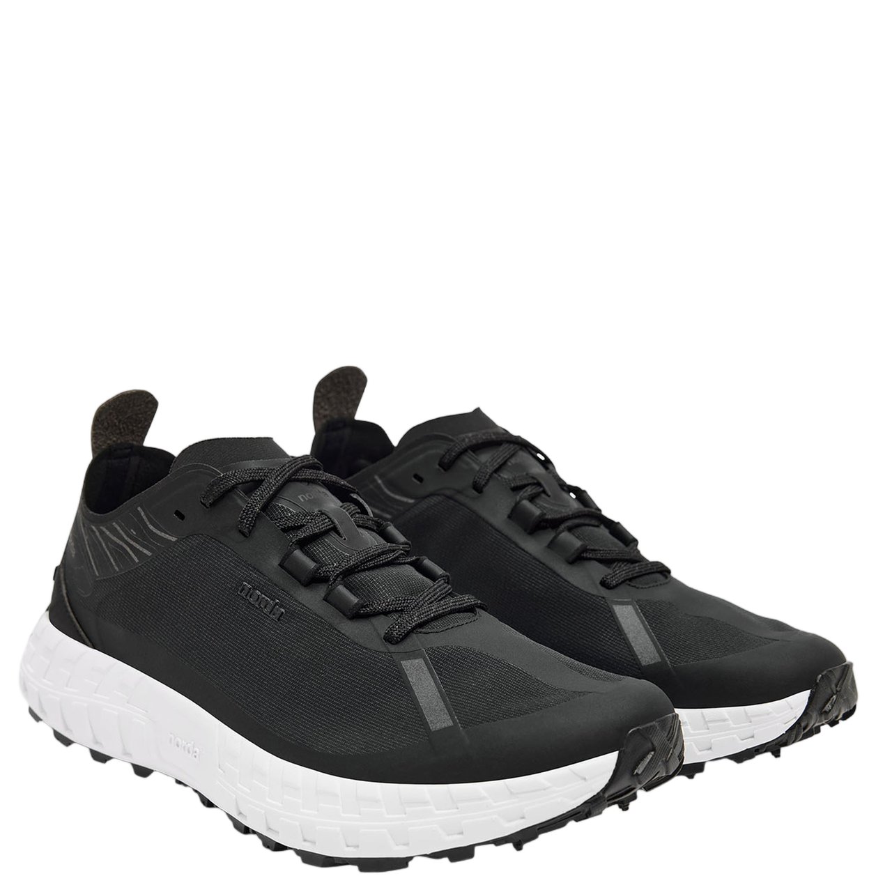 Norda Bio-Dyneema Sneakers with Lace-Up Closure Zwart