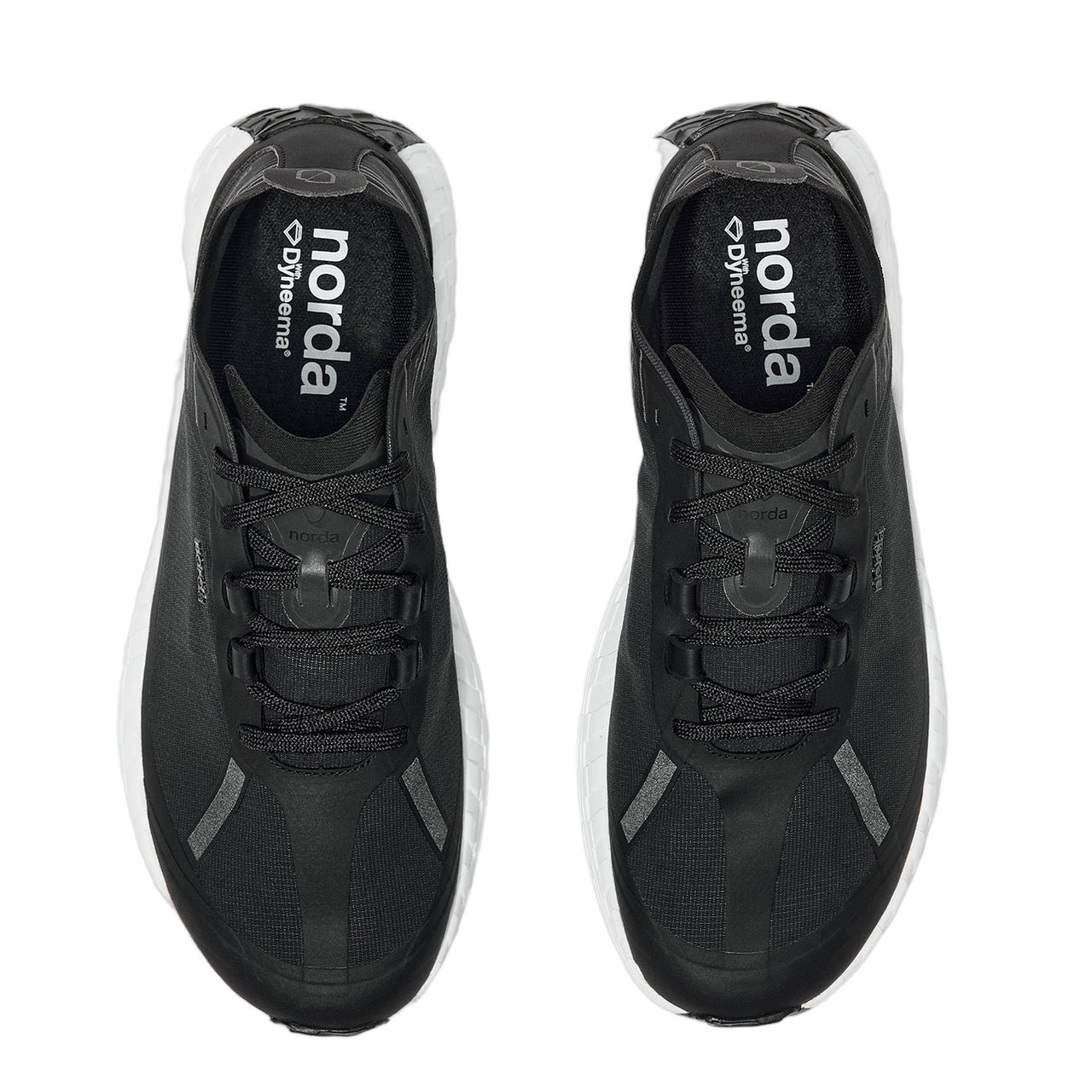 Norda Bio-Dyneema Sneakers with Lace-Up Closure Zwart