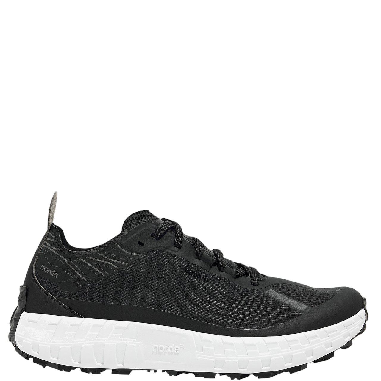 Norda Bio-Dyneema Sneakers with Lace-Up Closure Zwart