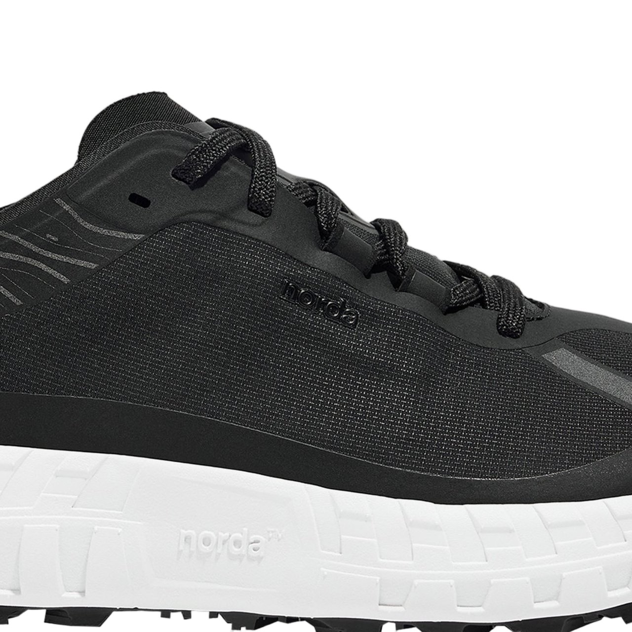 Norda Bio-Dyneema Sneakers with Lace-Up Closure Zwart