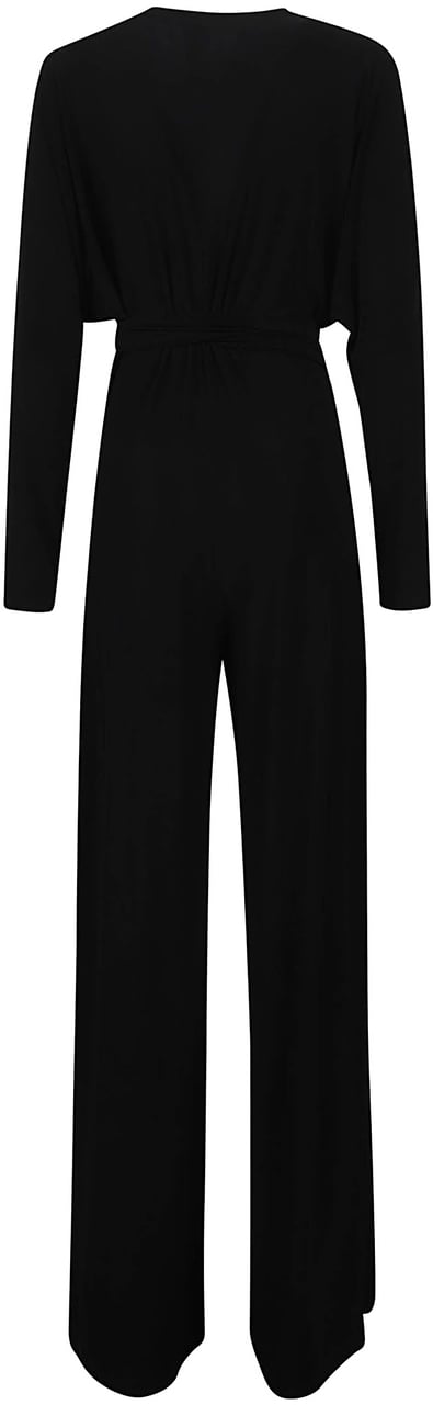 Norma Kamali Dolman Wrap Jumpsuit Black Zwart