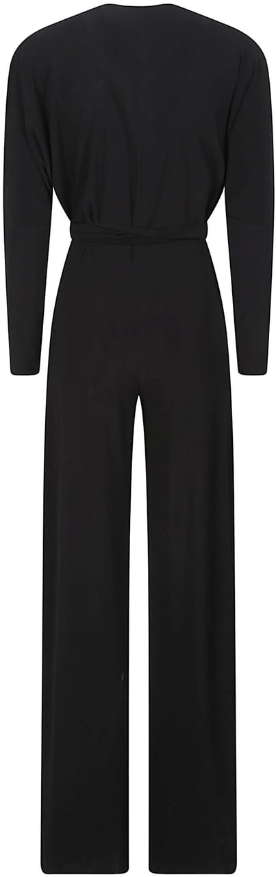 Norma Kamali Dolman Wrap Jumpsuit Black Zwart