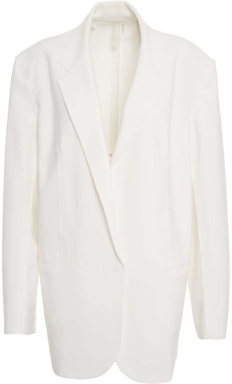 Norma Kamali Oversize single-breasted blazer Wit