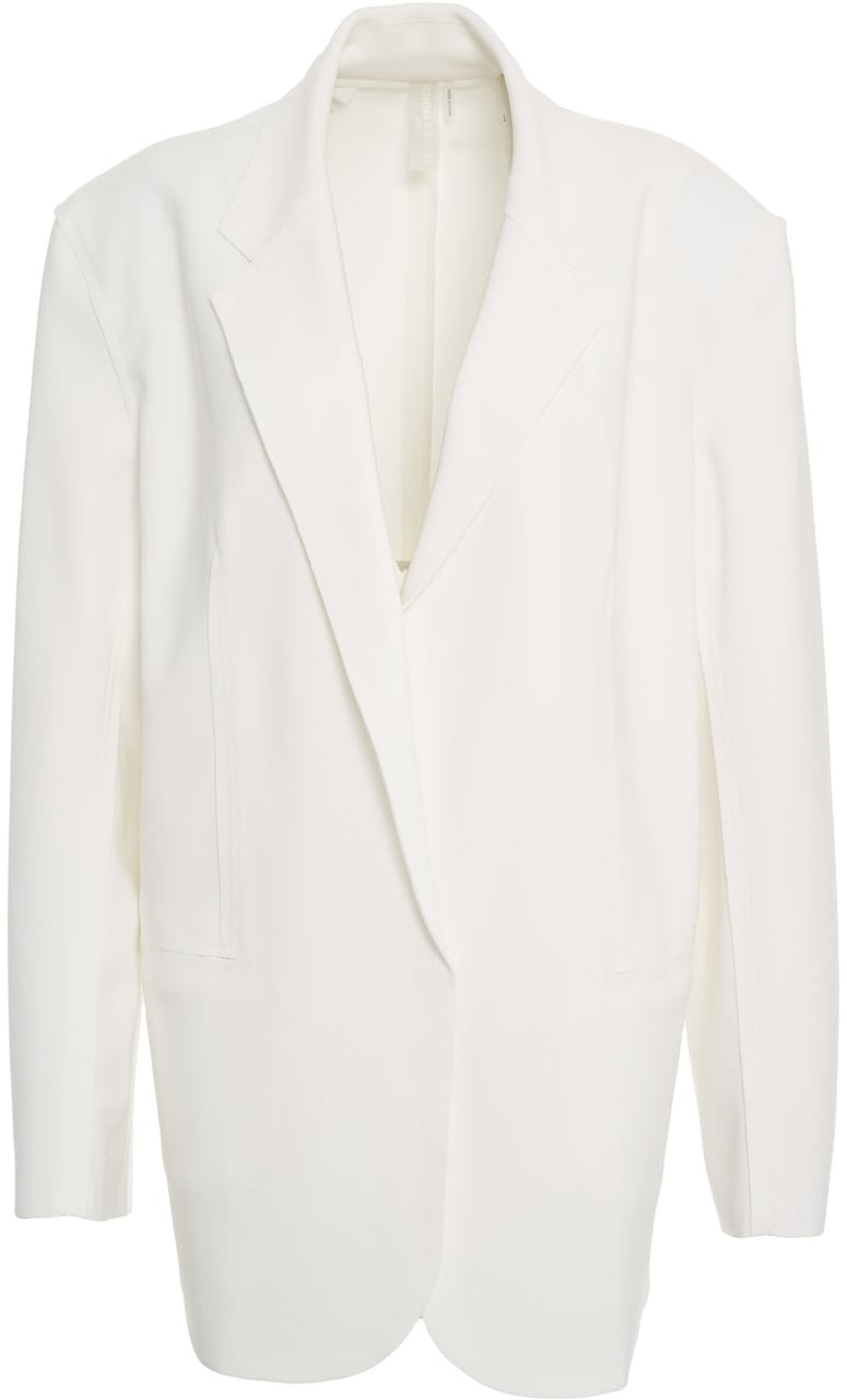 Norma Kamali Oversize single-breasted blazer Wit