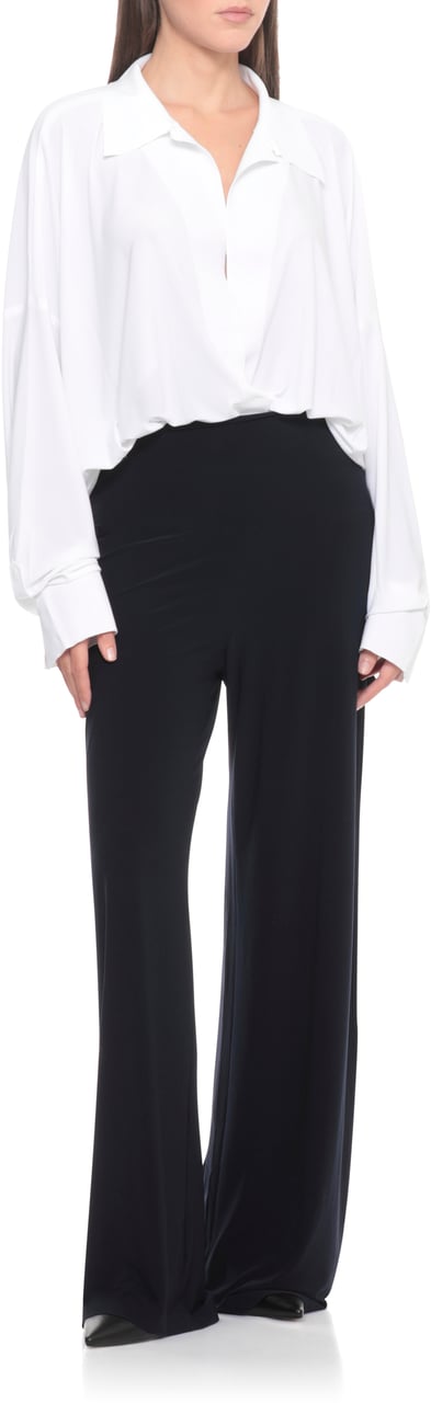 Norma Kamali Trousers Blue Blauw