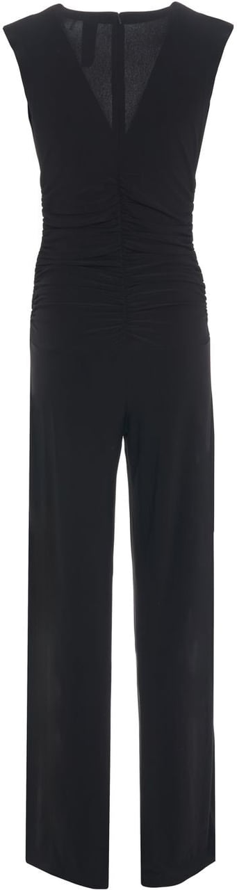 Norma Kamali Jumpsuit with V-neck Zwart