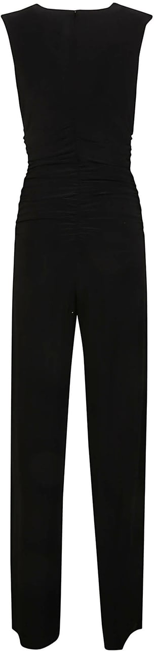 Norma Kamali V Neck Jumpsuit Black Zwart