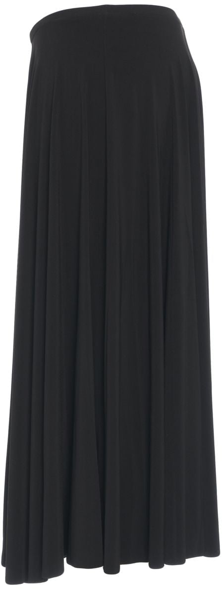 Norma Kamali Pleated midi skirt Zwart