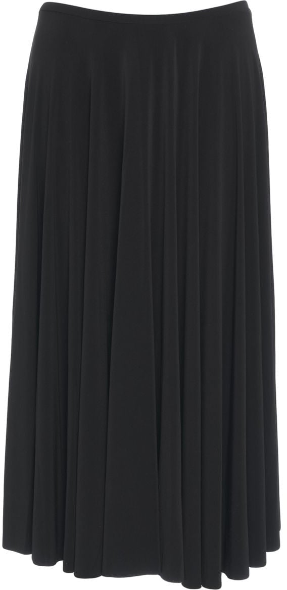 Norma Kamali Pleated midi skirt Zwart