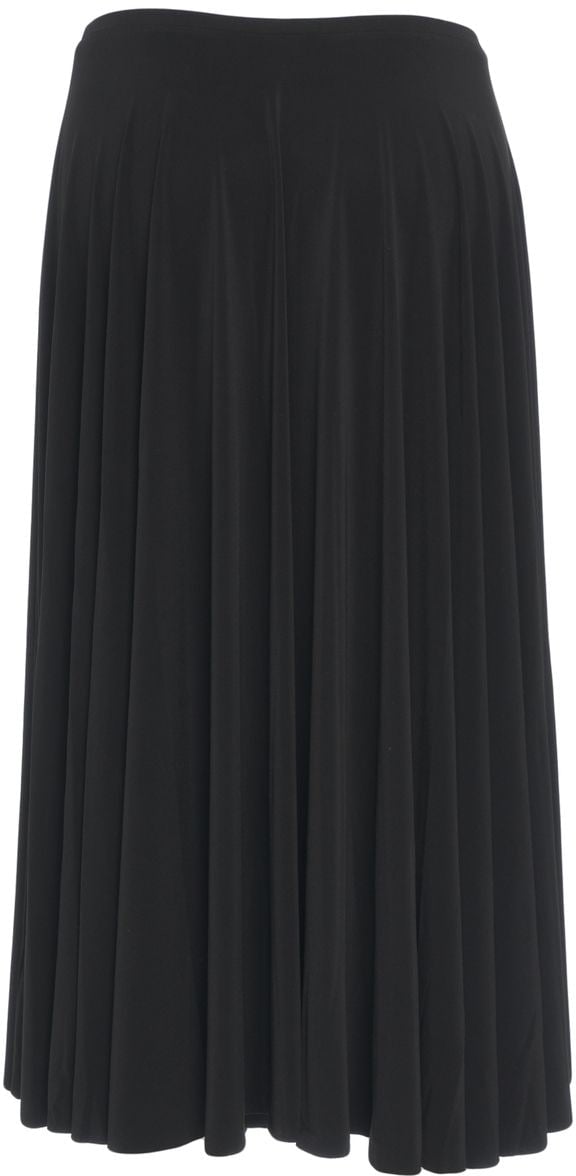 Norma Kamali Pleated midi skirt Zwart