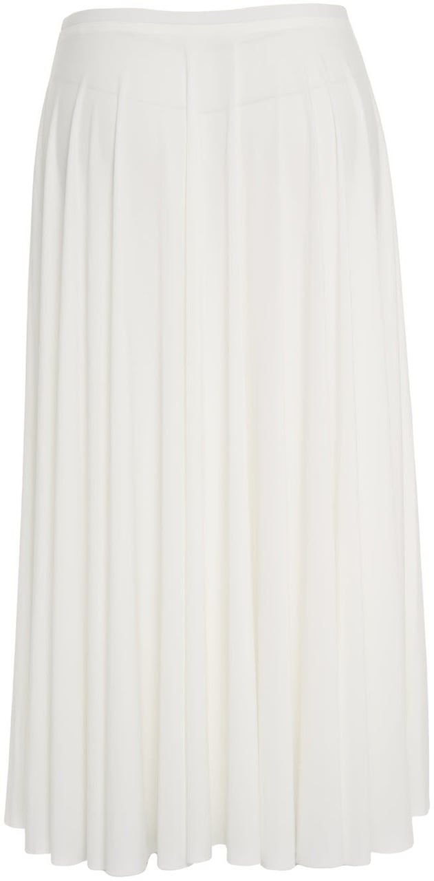 Norma Kamali Pleated midi skirt Wit