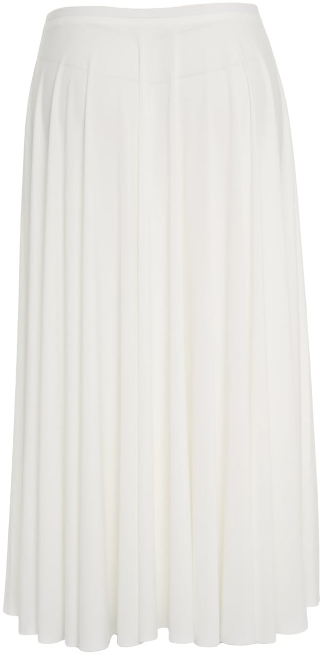 Norma Kamali Pleated midi skirt Wit