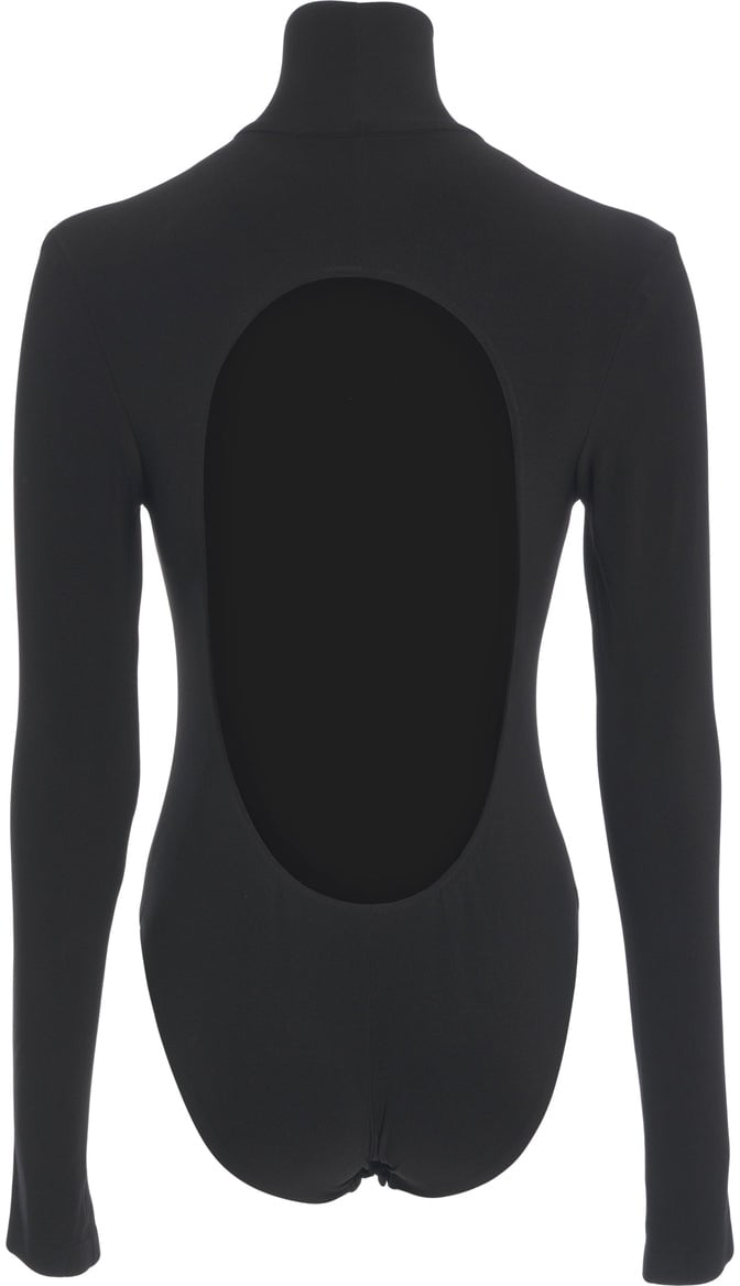 Norma Kamali Turtleneck bodysuit Zwart