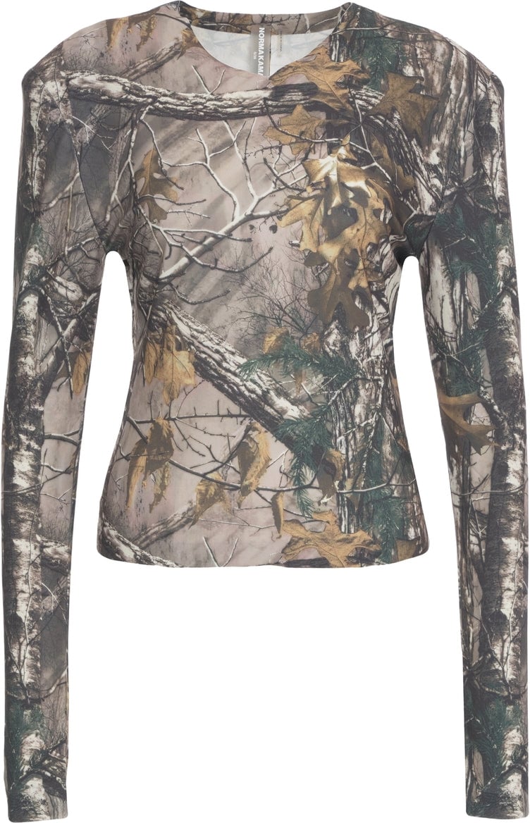 Norma Kamali Longsleeve top with print Divers