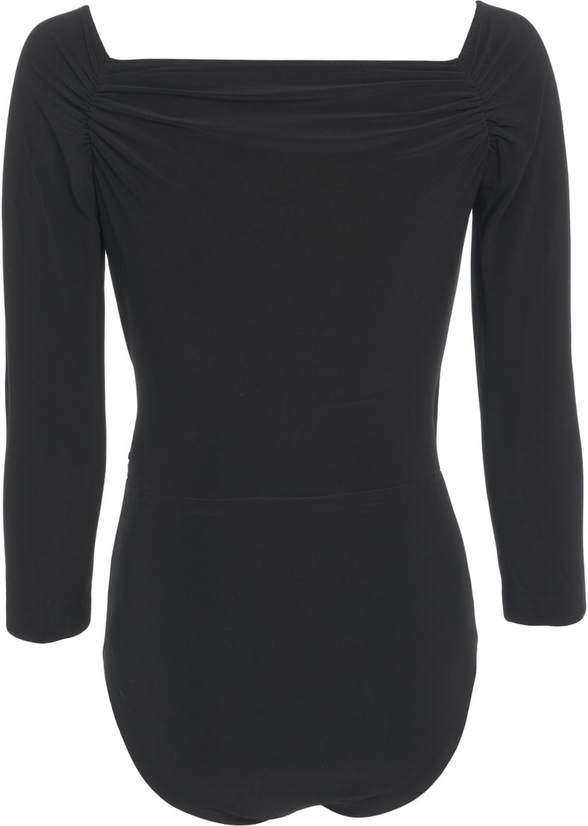 Norma Kamali Draped body Zwart