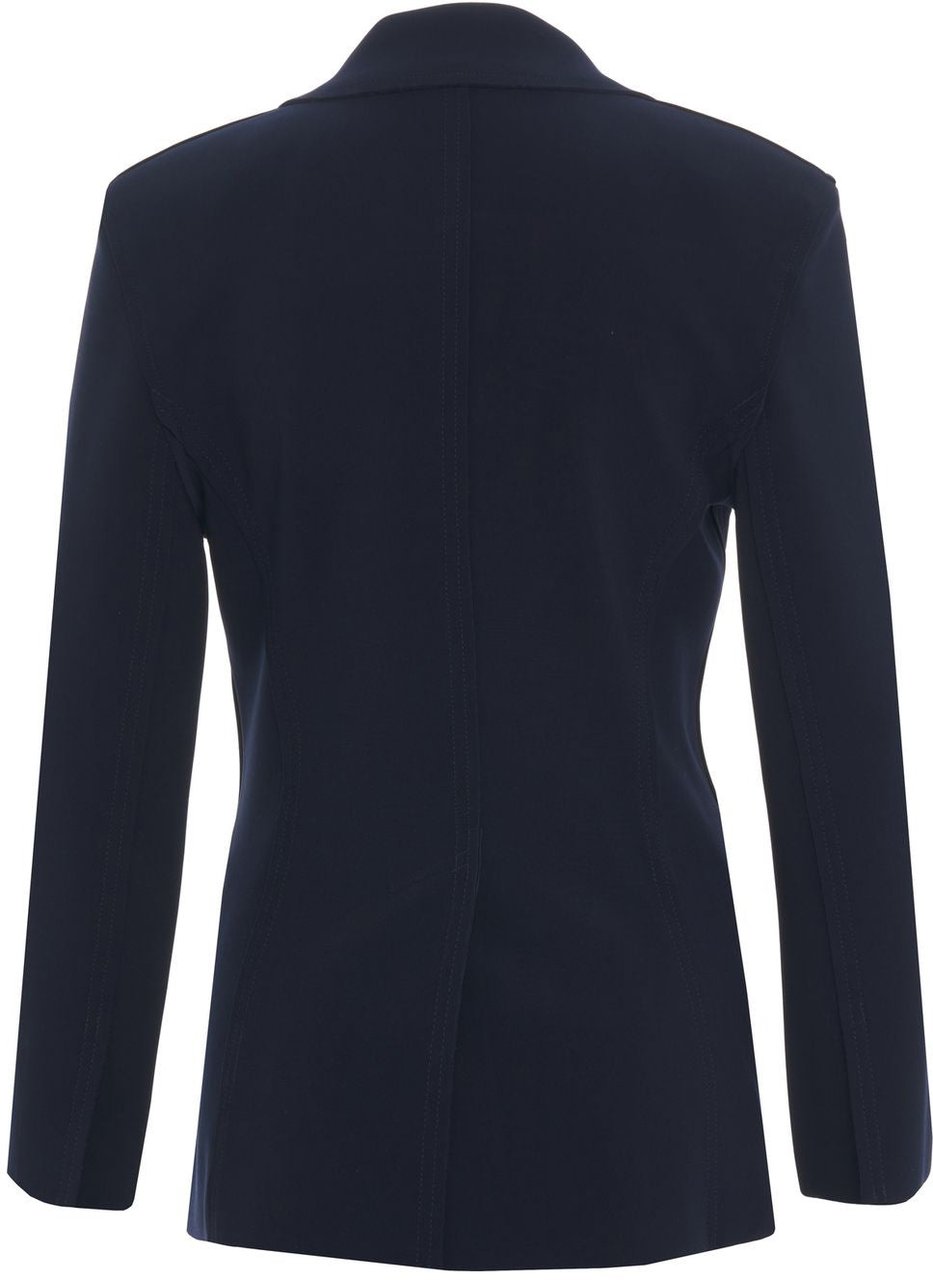 Norma Kamali Single-breasted blazer Blauw