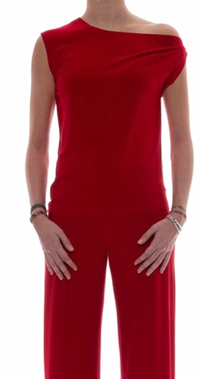 Norma Kamali Top Red Rood