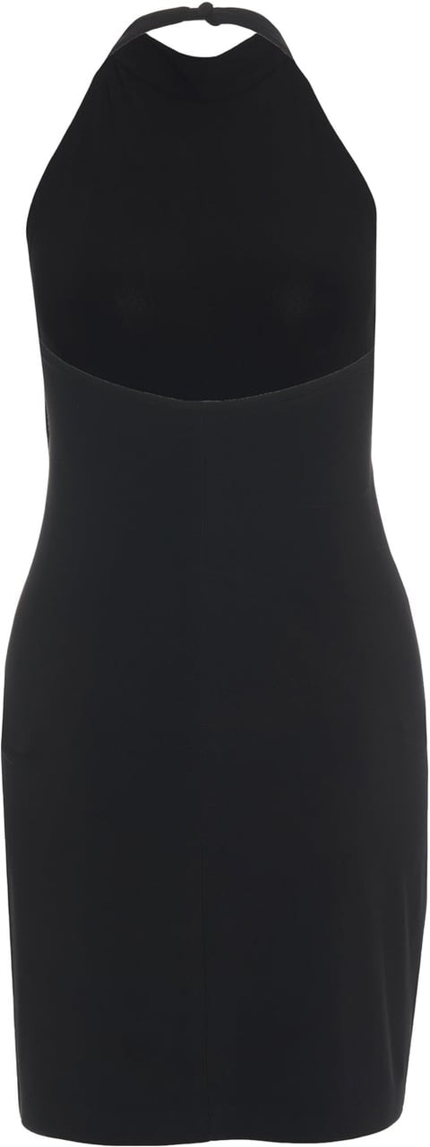 Norma Kamali Halter neck mini dress Zwart