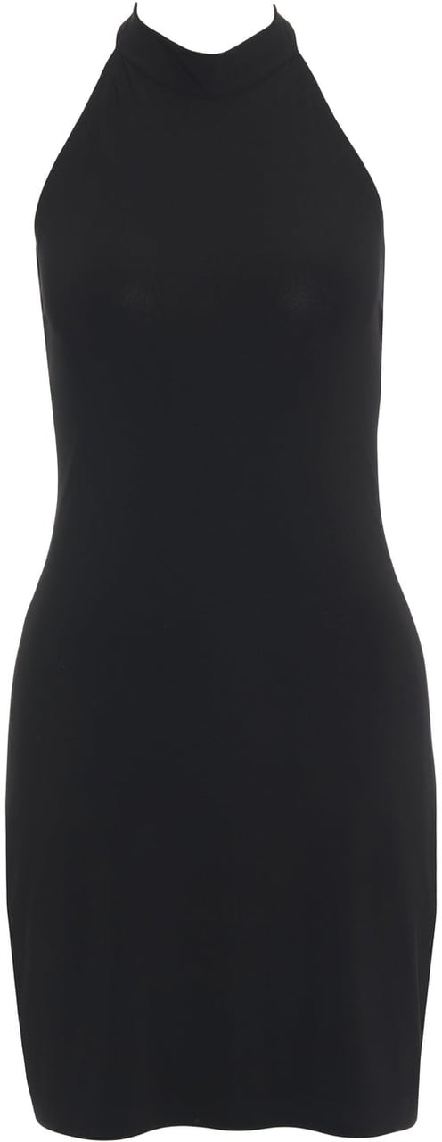 Norma Kamali Halter neck mini dress Zwart