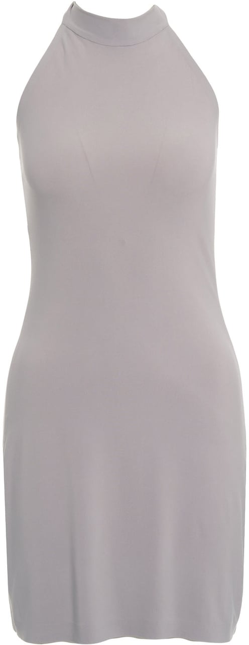 Norma Kamali Halter neck mini dress Grijs