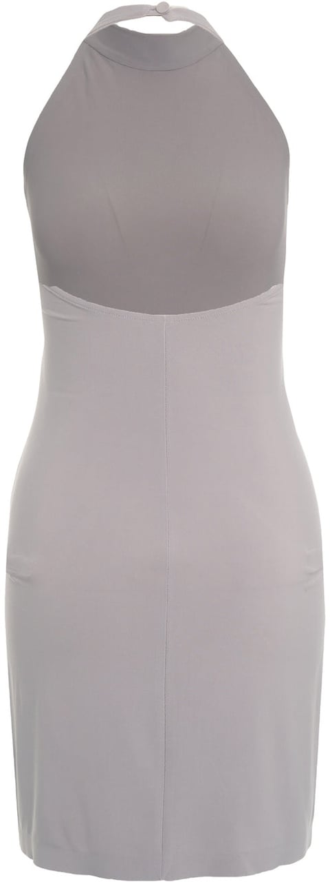 Norma Kamali Halter neck mini dress Grijs