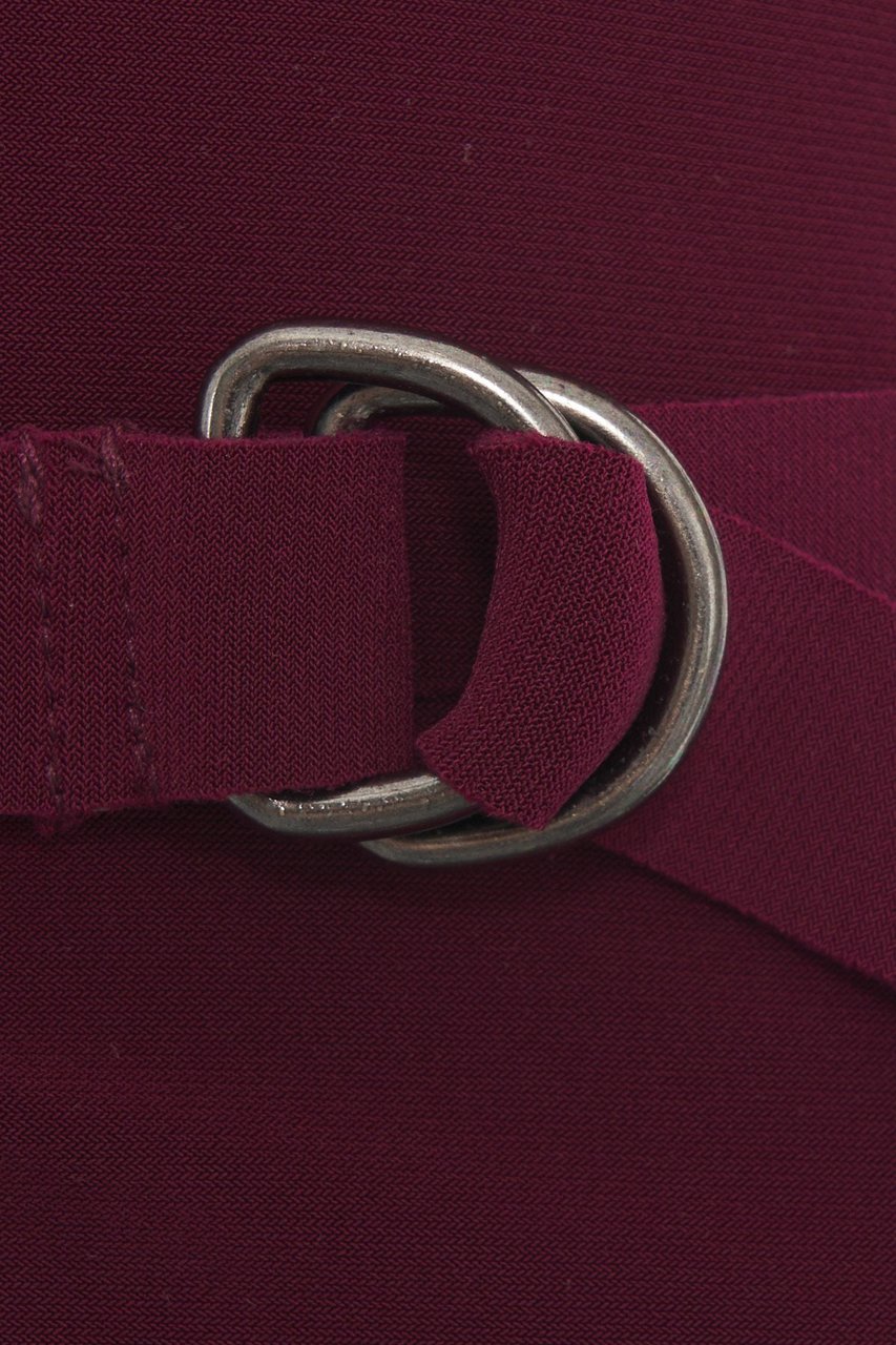 Norma Kamali Midi dress with waist belt Rood