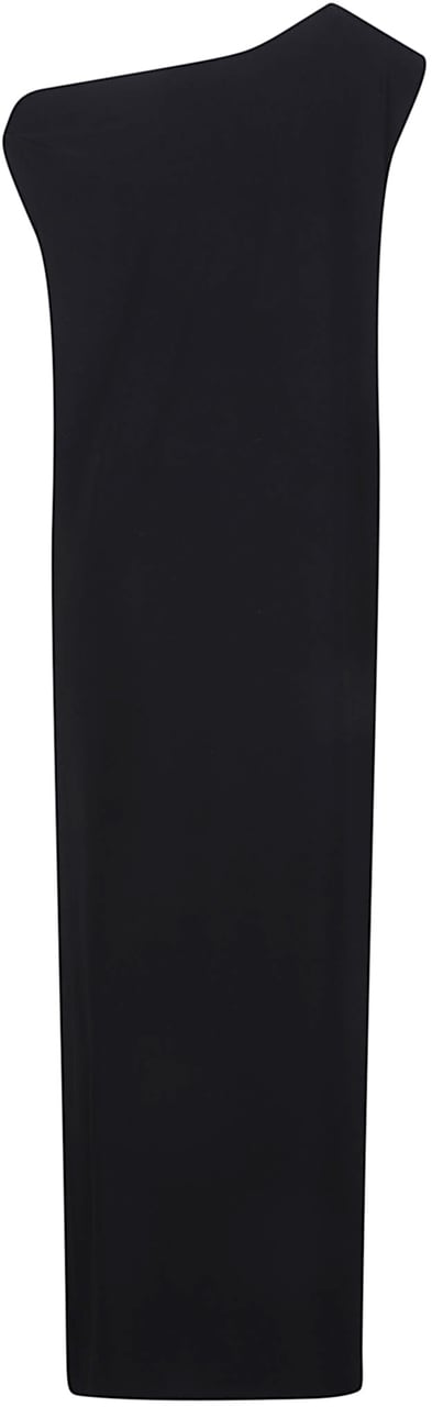Norma Kamali Drop Shoulder Long Dress Black Zwart