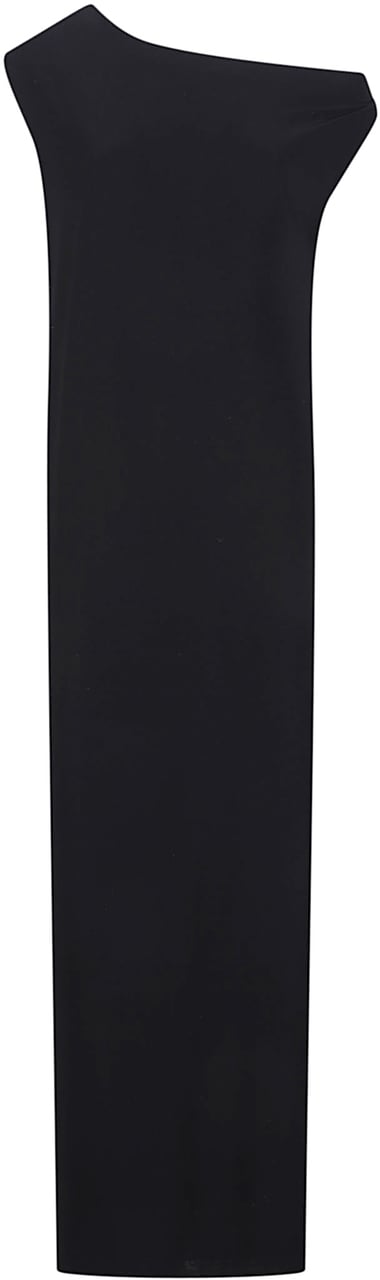 Norma Kamali Drop Shoulder Long Dress Black Zwart