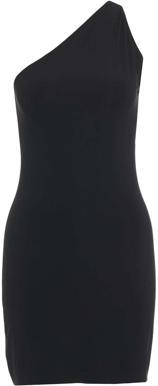Norma Kamali One-shoulder mini dress Zwart