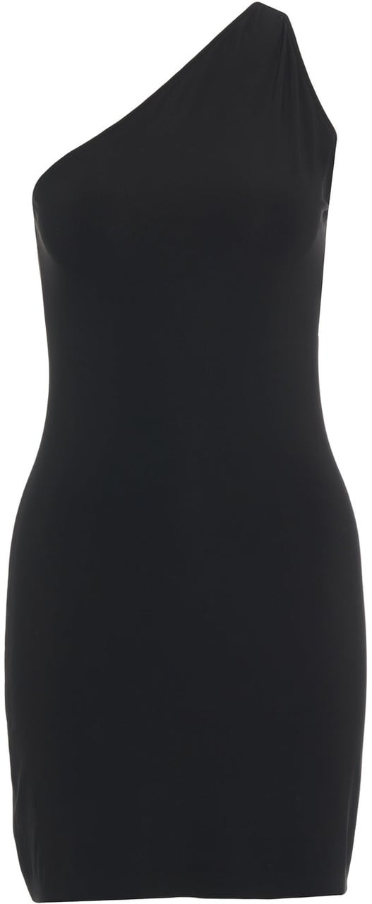 Norma Kamali One-shoulder mini dress Zwart