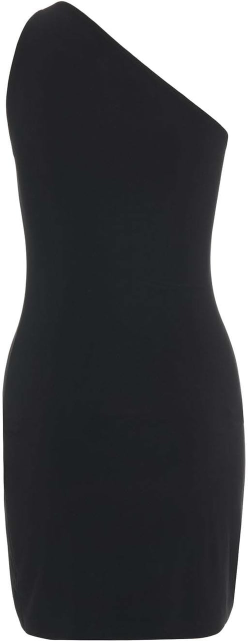 Norma Kamali One-shoulder mini dress Zwart