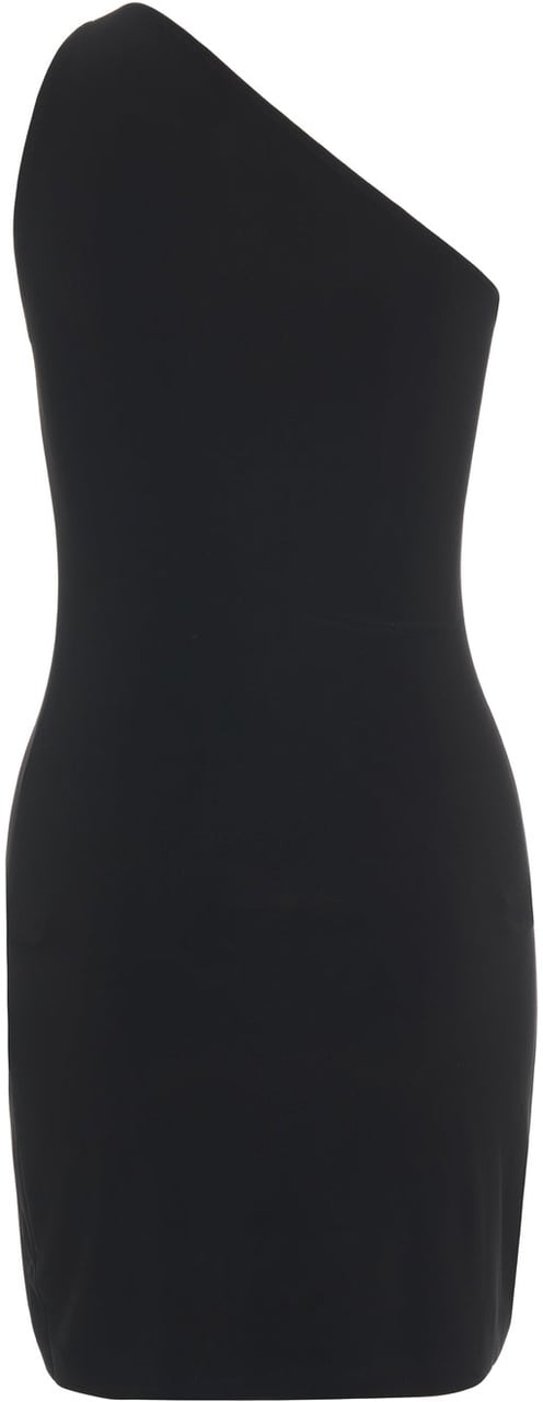 Norma Kamali One-shoulder mini dress Zwart