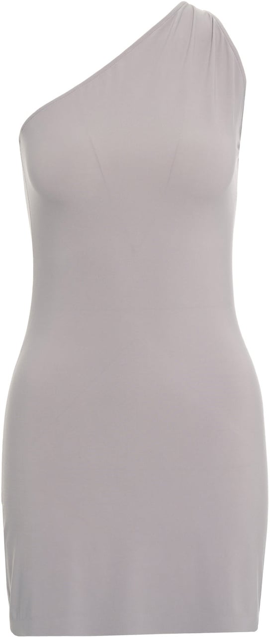 Norma Kamali One-shoulder mini dress Grijs