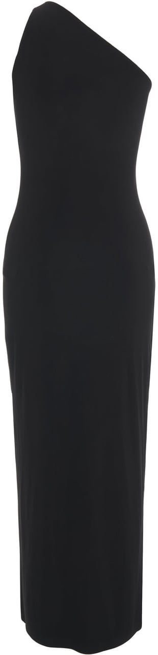 Norma Kamali One shoulder maxi dress Zwart