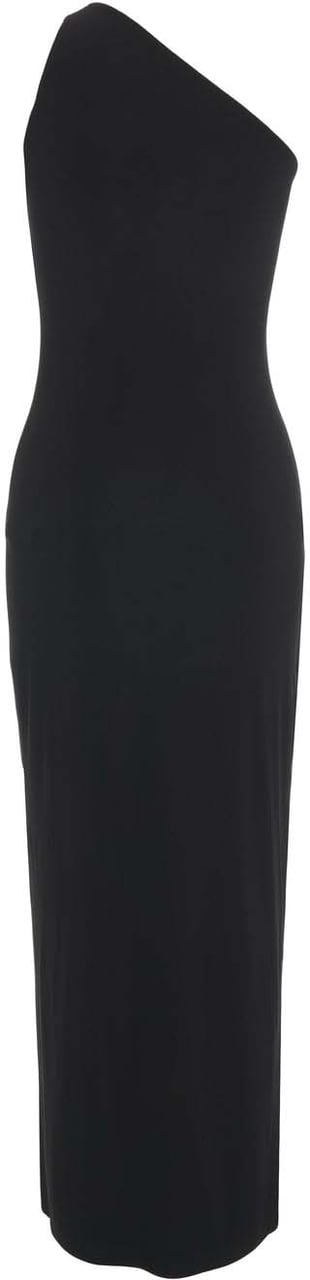 Norma Kamali One shoulder maxi dress Zwart
