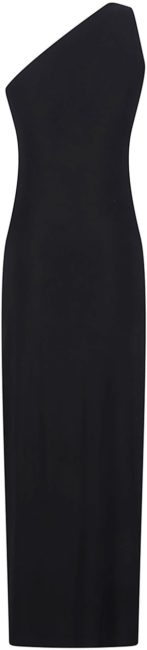 Norma Kamali One Shoulder Long Dress Black Zwart