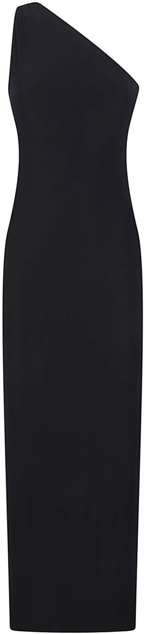 Norma Kamali One Shoulder Long Dress Black Zwart