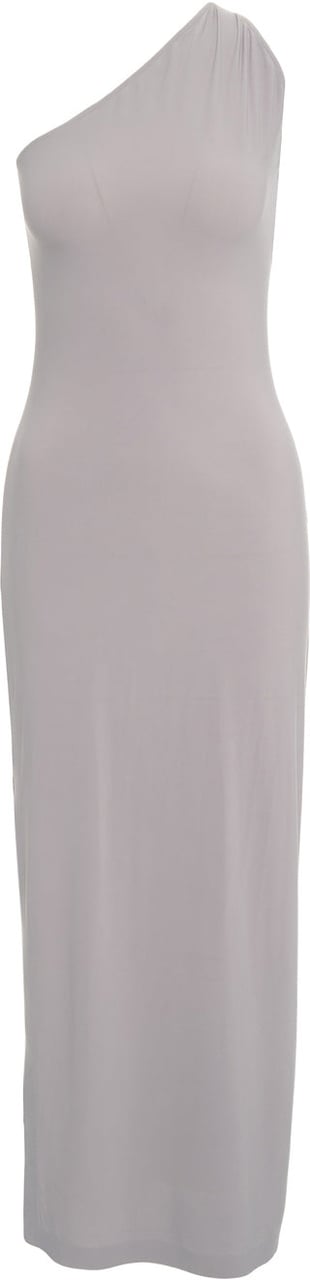 Norma Kamali One shoulder maxi dress Grijs