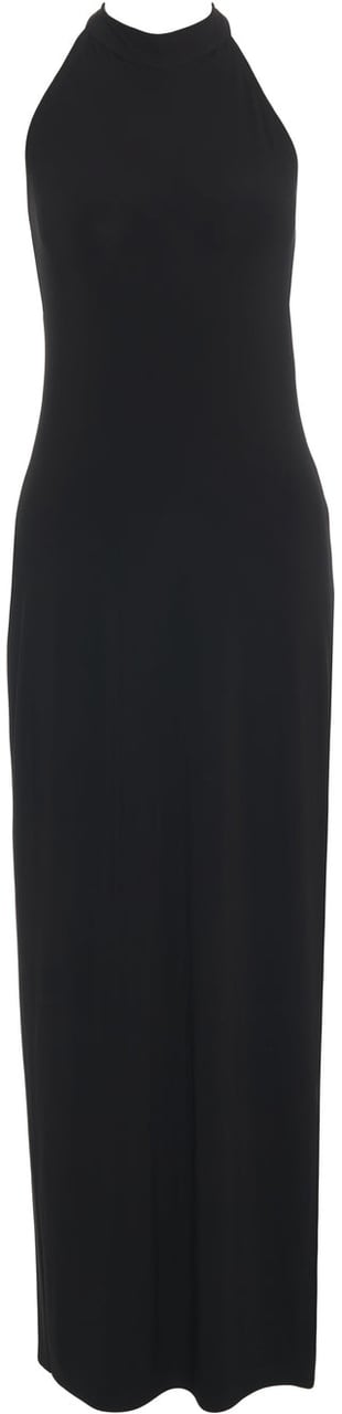 Norma Kamali Halter neck maxi dress Zwart