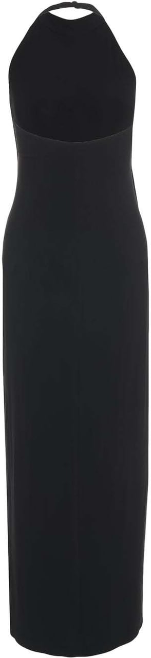 Norma Kamali Halter neck maxi dress Zwart
