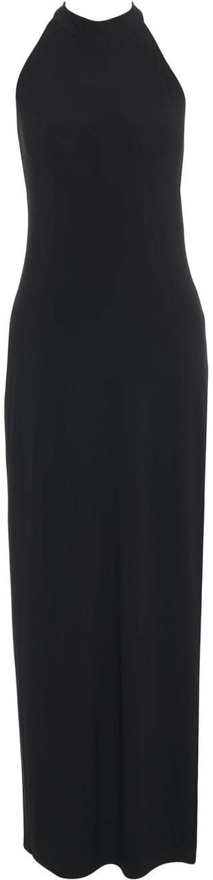 Norma Kamali Halter neck maxi dress Zwart