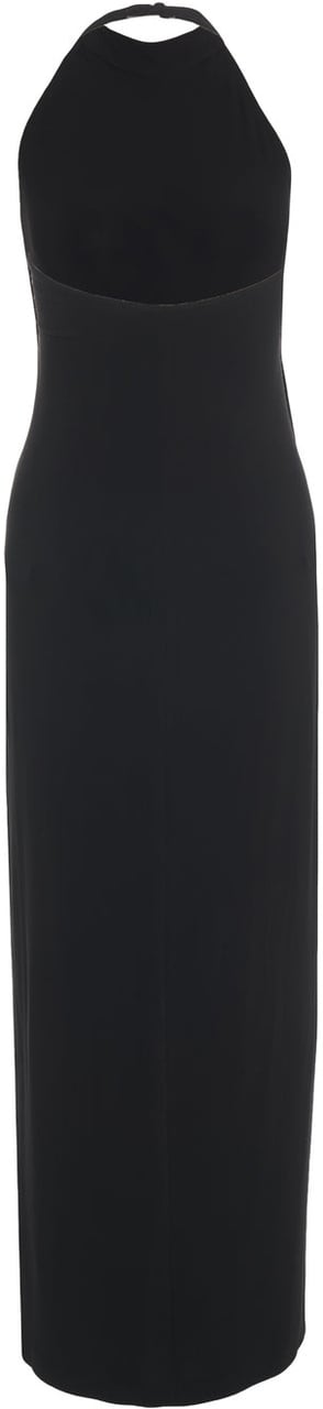 Norma Kamali Halter neck maxi dress Zwart