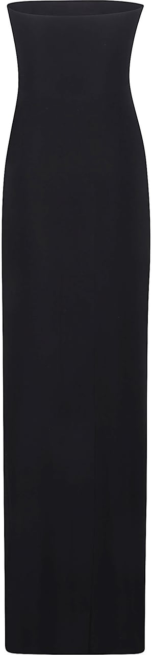 Norma Kamali Strapless Long Dress Black Zwart