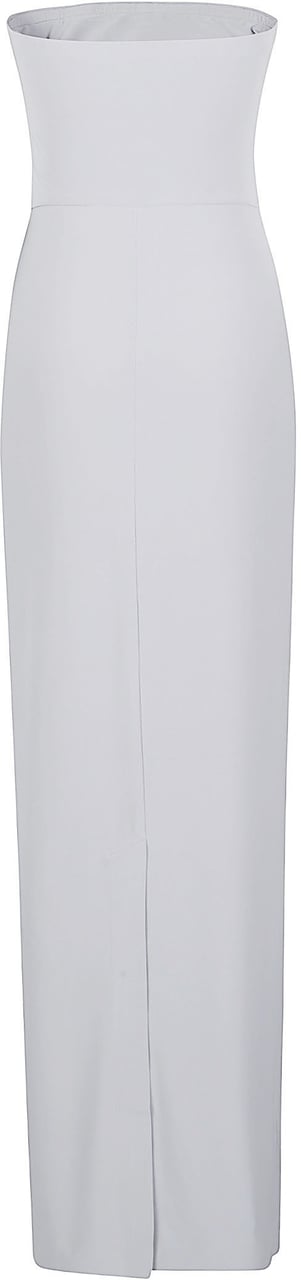 Norma Kamali Strapless Long Dress Grey Grijs