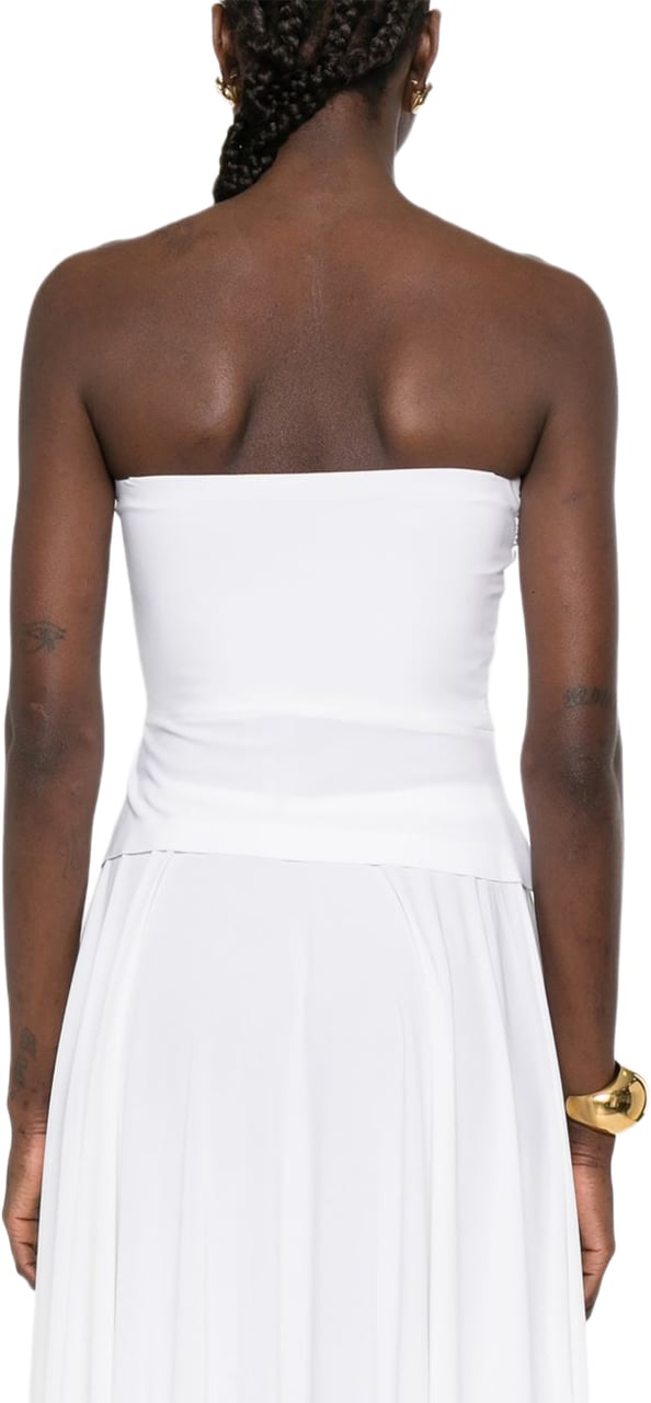 Norma Kamali Top Bianco Wit