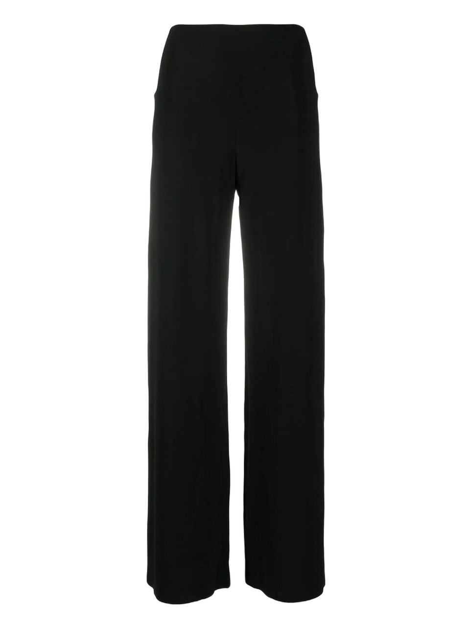 Norma Kamali Relaxed Fit Trousers With Straight Hem And Elastic Waistband Zwart