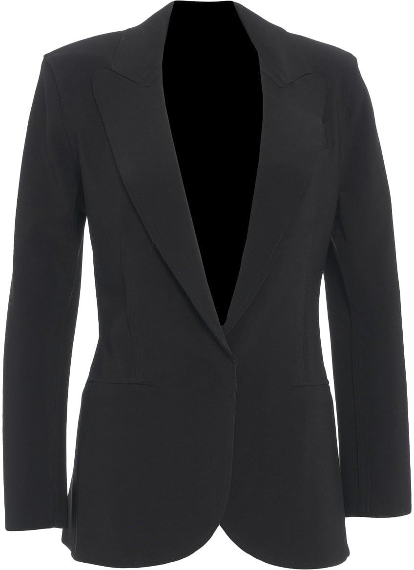Norma Kamali Single breasted blazer Zwart