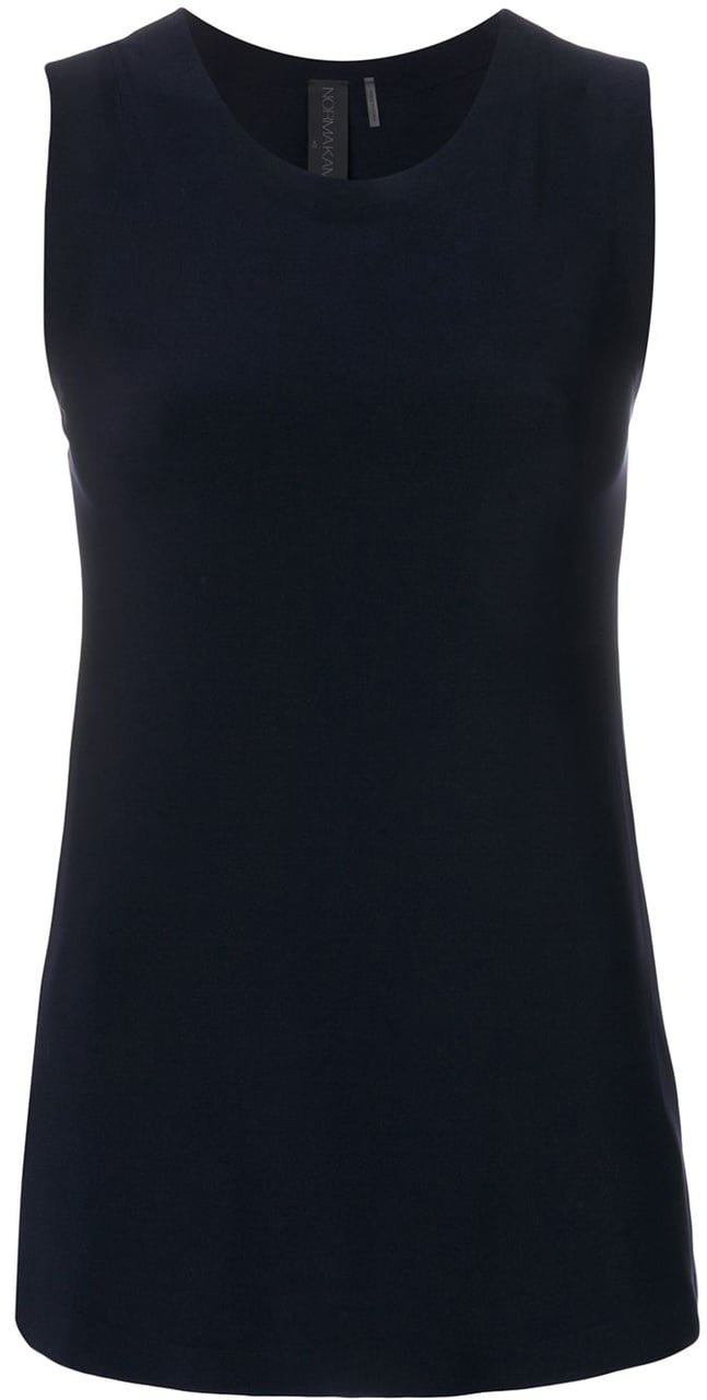 Norma Kamali Top Blue Blauw