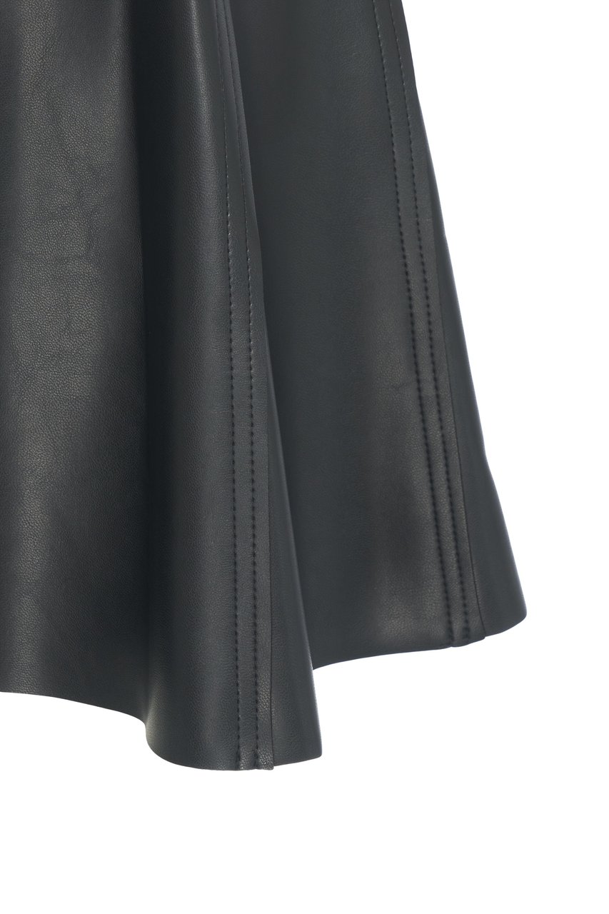 Norma Kamali Mini dress in faux leather Zwart